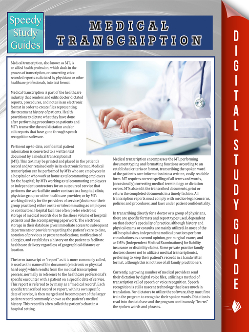 Cover image for Medical Transcription